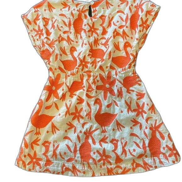 Peek Otemi Orange Embroidered Tunic Dress XS (2-3) - Picture 2 of 4